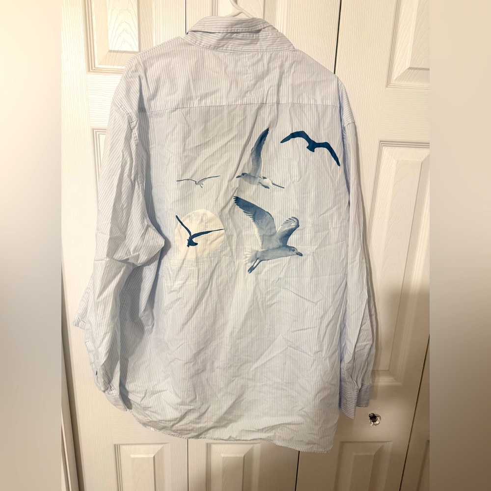 Taylor Swift Blue Striped Seagull shirt and matching boxers.